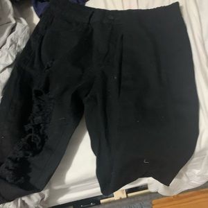 Black ripped jeans
